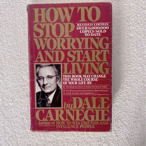 Vintage Dale Carnegie How To Stop Worrying And Start Living  Hard Cover Book